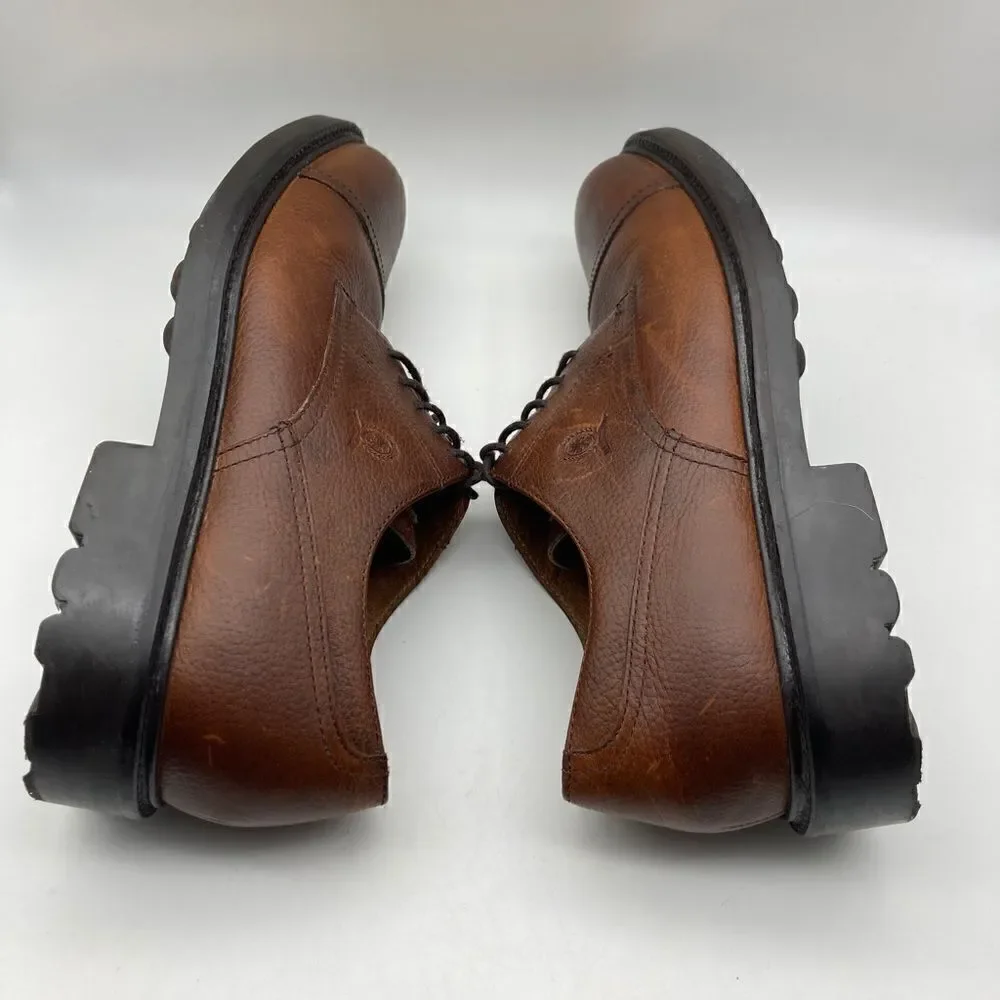 Tommy Hilfiger Men’s Oxford Brown Leather Shoes Size 9,5